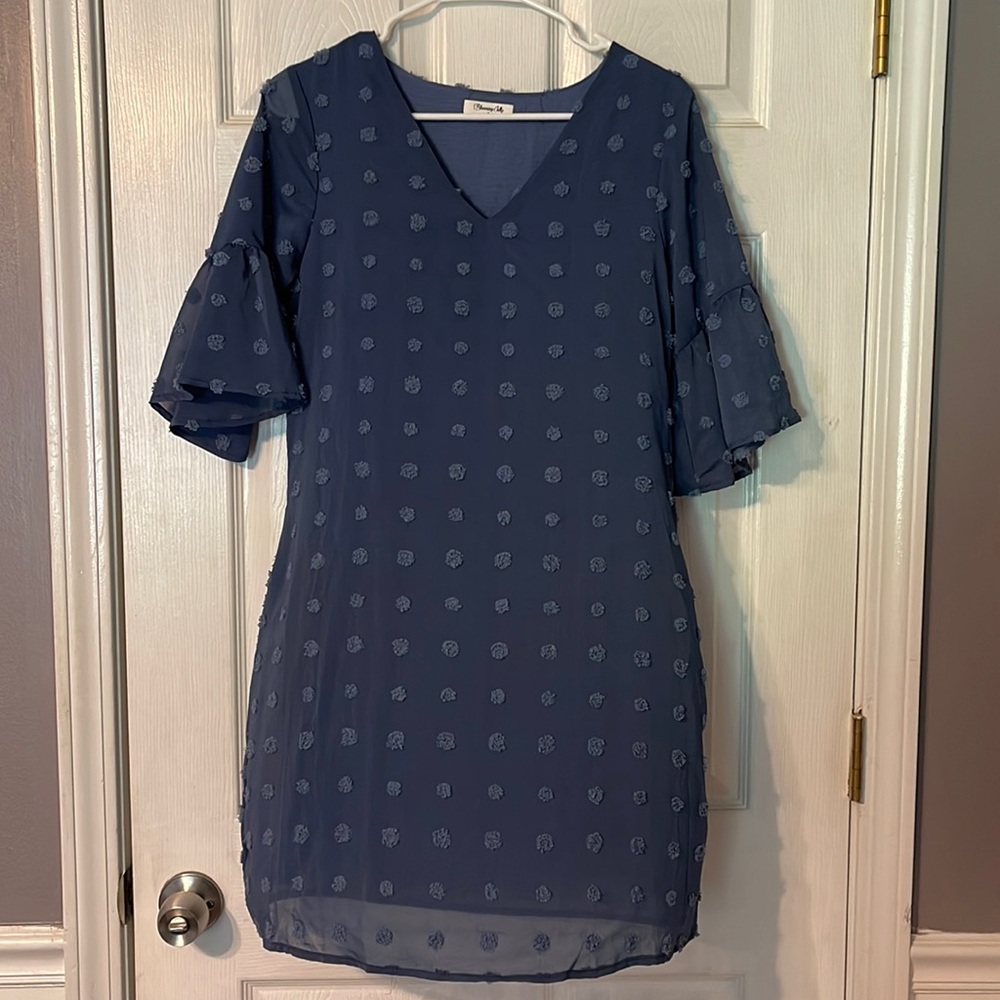 Blue Swiss Dot Dress